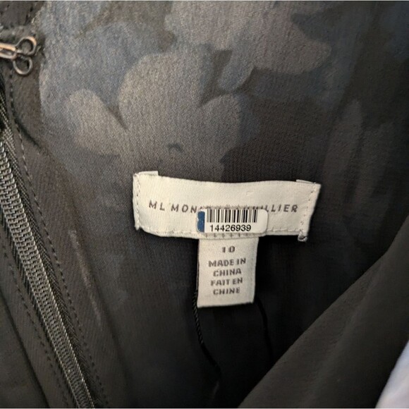 Monique Lhuillier Melanie Blue Floral Maxi Dress Size 10 - Picture 4 of 6